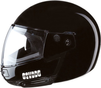 STUDDS Ninja Pastel Plain Flip-Up Helmet Motorbike Helmet(Black)