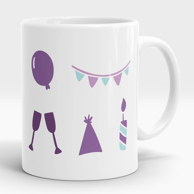 LASTWAVE Printed Design 6 Random Collection 11oz Ceramic Coffees Ceramic Coffee Mug(325 ml)