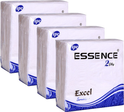 ESSENCE Excel Soft 2 Ply Table Top Napkins luxurious Tissue Blue Pack of 4 Blue Paper Napkins(4 Sheets)