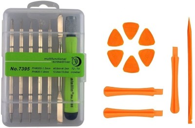 wroughton 12 in 1 Screwdriver Mobile, Laptop and Gadgets Repairing Tools Set With ESD Safe Anti-static Fiber Plastic Opening Pry Tools for Mobile and Gadgets Disassembly Kit Precision Screwdriver Set(Pack of 17)