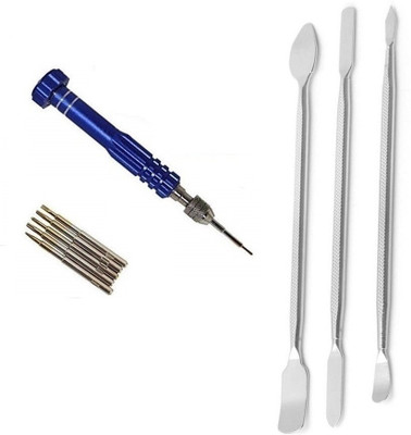 wroughton Tool kit 5 in 1 For All Mobiles Repair Screwdriver Set With Set of 3 Metal Openers for Mobile Phone and Gadget Repairing Supporting Tools Precision Screwdriver Set(Pack of 9)