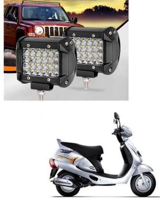 XZRTZ LED 2Pcs 4 Inch 204W Quad Row LED Light Bar Off Road LED Cubes Work Light Spot Flood Combo Driving Fog Lights C106 Headlight Car, Motorbike LED for Mahindra (12 V, 54 W)(Duro DZ, Pack of 2)