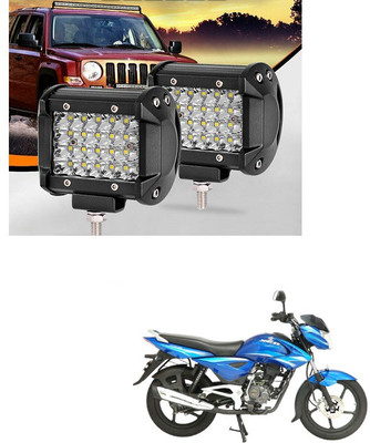 XZRTZ LED 2Pcs 4 Inch 204W Quad Row LED Light Bar Off Road LED Cubes Work Light Spot Flood Combo Driving Fog Lights C436 Headlight Car, Motorbike LED for Bajaj (12 V, 54 W)(Universal For Bike, Pack of 2)