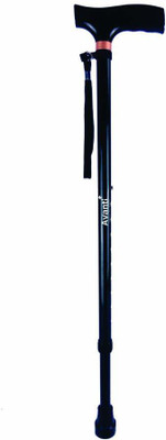 VISSCO Avanti T Shape Aluminum Walking With Height Adjustable Walking Stick