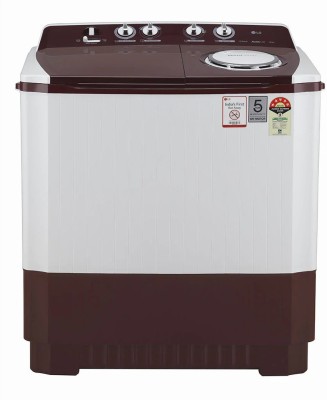 LG 10 kg Semi Automatic Top Load White, Maroon(P1040SRAZ)   Washing Machine  (LG)