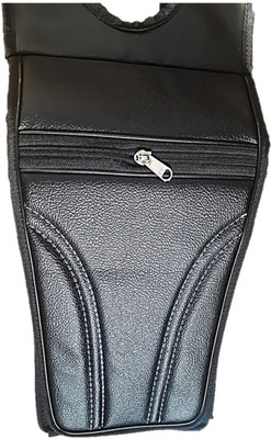 Baby Shelf Stylish Black (Thick Flop) Tank cover 060 Strap Hero Splendor Bike Tank Cover(4 L)