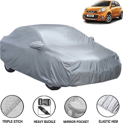 Acto Car Cover For Nissan Micra (With Mirror Pockets)(Silver, For 2010 Models)