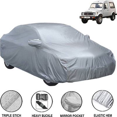 Acto Car Cover For Maruti Suzuki Gypsy (With Mirror Pockets)(Silver, For 2010 Models)