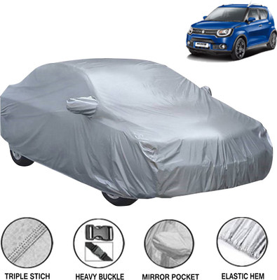 Acto Car Cover For Maruti Suzuki Ignis (With Mirror Pockets)(Silver, For 2010 Models)