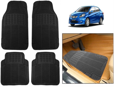CARMART Rubber Standard Mat For  Honda Amaze(Black)