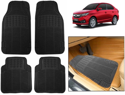 CARMART Rubber Standard Mat For  Honda Amaze(Black)