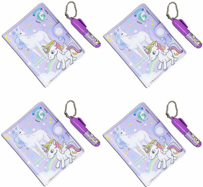 Toyshala NA A5 Diary Ruled 80 Pages(Multicolor, Pack of 4)