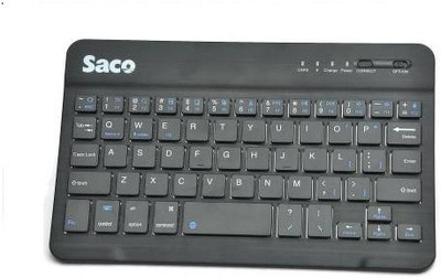 Saco Slim Bluetooth Keyboard for 32 GB iPad Air Bluetooth Multi-device Keyboard(Black)