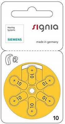 Signia Hearing Aid Battery Size 10, Pack Of 30 Batteries HearingAidBattery-10no-30Battery Stethoscope Case(Yellow)