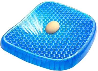 NIMYANK Egg Sitting Gel Flex Cushion Sitter Seat Flex Pillow Back Support Sit On an Egg Back / Lumbar Support(Blue)