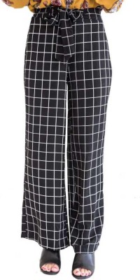 INFISPACE Flared Women Black Trousers