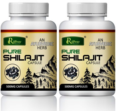 Riffway Pure Shilajit Natural Dava Help Boost Immunity Level & Energy Improve Metabolism(Pack of 2)