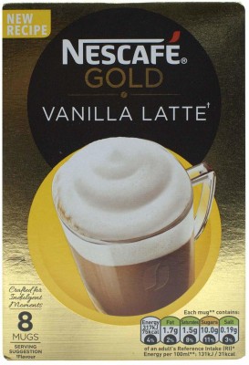 Nescafe Gold Vanilla Latte Instant Coffee Sachets (8X18.5g) Instant Coffee(148 g, Vanilla Flavoured)