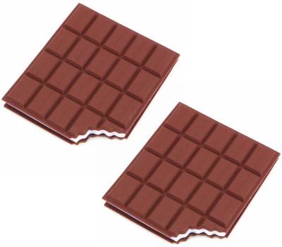 Prezzie Villa Chocolate Shape Diary with Fragrance Pocket-size Diary Not ruled 100 Pages(Brown, Pack of 2)