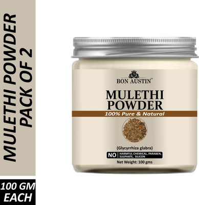 Bon Austin Premium Mulethi(Licorice) Powder Combo Pack of 2 Jars of 100 gms(200 gms)(200 g)