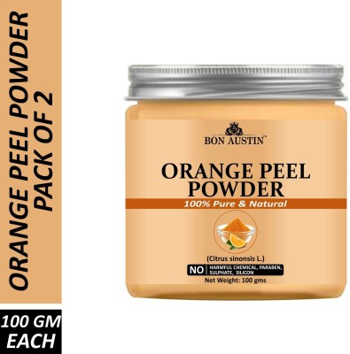 Bon Austin Premium Orange Peel Powder Combo Pack of 2 Jars of 100 gms(200 gms)(200 g)