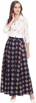 Lamba Creations Women Ethnic Top Skirt Set