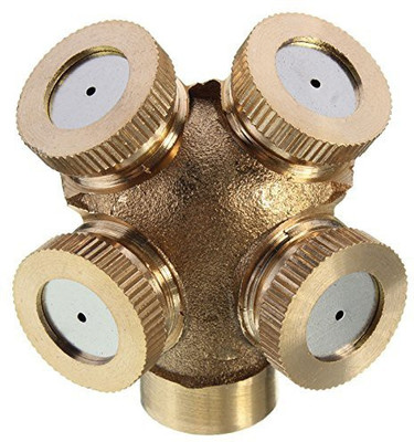 Redoak 1209GAR-4 Hole Brass Misting Nozzle Garden Sprinkler- Female Nozzle 0 L Hose-end Sprayer(Pack of 1)