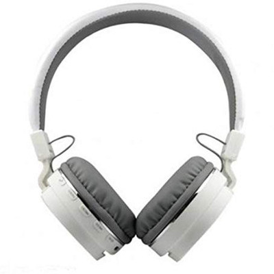 FITUP SH12 Bluetooth Headset Music And Calling Control & SD Card Slot Bluetooth(White, On the Ear)
