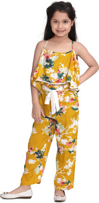 STYLESTONE Floral Print Girls Jumpsuit
