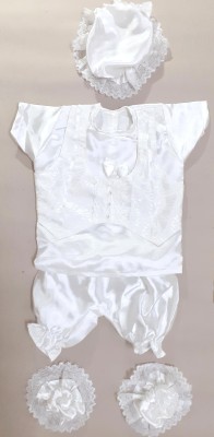 LITTLE BUBBLES Baby Boys Party(Festive) Dress Top(WHITE)