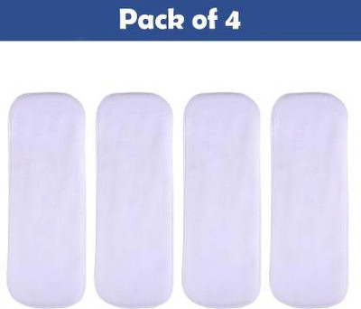 CHARMING STARS High Quality 4 layers Cotton Inserts Liners Cloth Diaper Nappy Reusable Washable for Baby Pad Diapers - S - M (4 Pieces)
