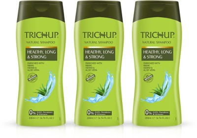 TRICHUP Healthy Long & Strong Natural Hair Shampoo 200 ml (Pack of 3)(200 ml)