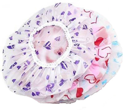 CRIYALE Reusable Elastic Water Proof Shower Cap (Pack of 3)