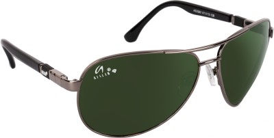 AISLIN Aviator, Wrap-around Sunglasses(For Men, Green)