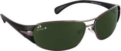AISLIN Rectangular, Wrap-around Sunglasses(For Men, Green)