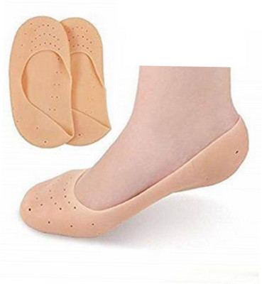 PRT Full Length Silicon Foot Protector Heel Support Heel Support(Beige)