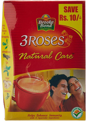Buy Brooke Bond 3 Roses Natural Care Cardamom, Ginger, Tulsi Tea Box ...