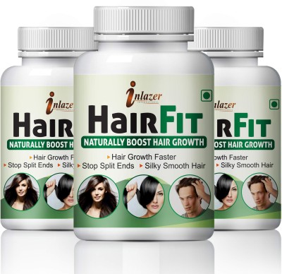 inlazer Hair Fit Organic Pills Help To Promote Hair Growth & Open Up Hair Follicles(Pack of 3)