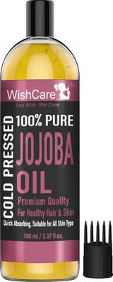 WishCare Cold Pressed Natural Unrefined Jojoba Oil Hair Oil  (100 ml)