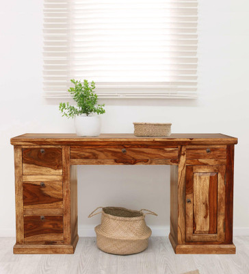 shagoon furniture house Solid Wood Study Table(Free Standing, Finish Color - Natural Brown)