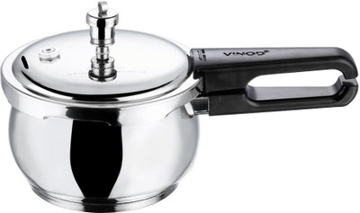 VINOD 18/8 Stainless Steel Splendid Plus 1.5 L Outer Lid Induction Bottom Pressure Cooker(Stainless Steel)