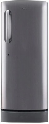 LG 235 L Direct Cool Single Door 5 Star Refrigerator with Base Drawer(Shiny Steel, GL-D241APZZ)