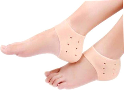 Aditya Enterprise half silicone gel anti crack heel Heel Support(Beige)