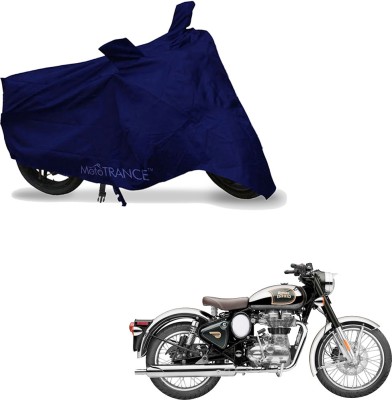 MOTOTRANCE Two Wheeler Cover for Royal Enfield(Classic Chrome, Blue)