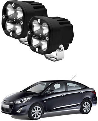 PECUNIA CREE 4LED 40W Work Light Spot Lamp Car OffRoad 4X4 Driving LED BAR Fog Lamp ATV UTV Q189 Headlight Car, Motorbike LED for Hyundai (12 V, 80 W)(Verna, Pack of 2)