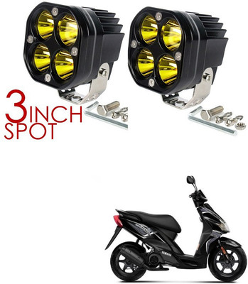XZRTZ 4LED 40W Work Light Spot Lamp Car OffRoad 4X4 Driving LED BAR Fog Lamp ATV UTV YELLOW Q197 Headlight Car, Motorbike LED for Yamaha (12 V, 80 W)(Universal For Bike, Pack of 2)