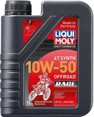 Liqui Moly Motorbike 4T Synth 10W50 offroas race Synthetic Blend Engine Oil(1 L, Pack of 1)