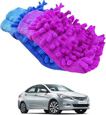 aksmit Microfiber Vehicle Washing  Hand Glove(Pack Of 2)