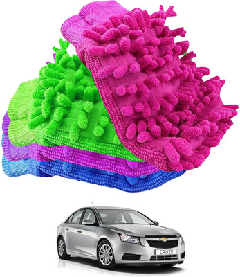 aksmit Microfiber Vehicle Washing  Hand Glove(Pack Of 4)