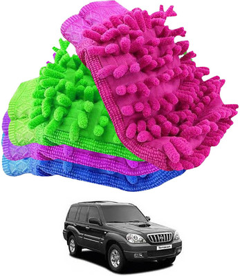aksmit Microfiber Vehicle Washing  Hand Glove(Pack Of 4)